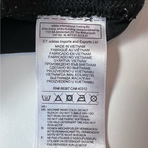 Adidas Climalite Black with White Stripes Shorts Size Small - Picture 4 of 5